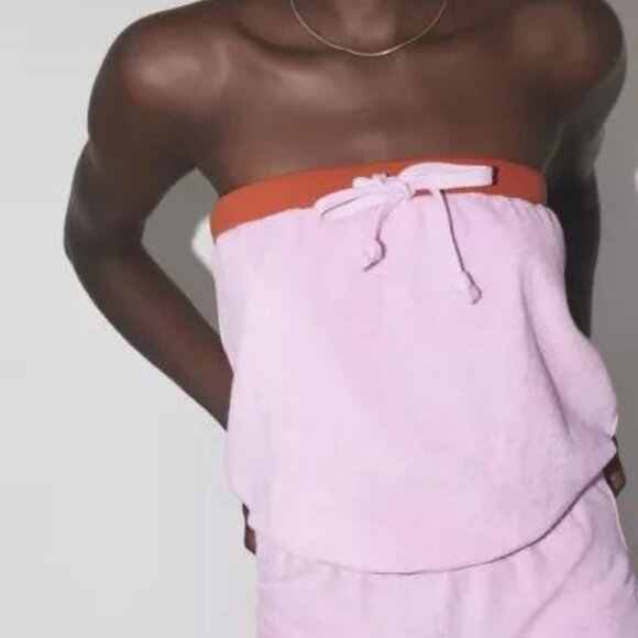 NWT UO Out From Under Airy Terry Tube Top Romper - Picture 4 of 5